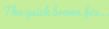 Image with Font Color 9BEEC4 and Background Color C4EE9B